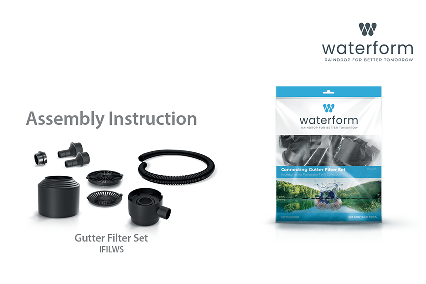 Как установить водосточный фильтр дождевой воды Gutter Filter Set IFILWS?